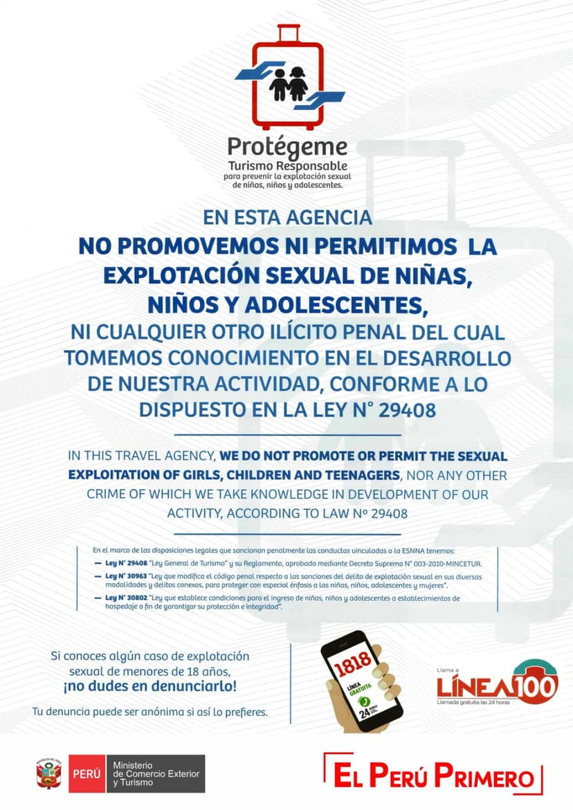 Protégeme — Turismo Responsable para prevenir la explotación sexual de niñas, niños y adolescentes